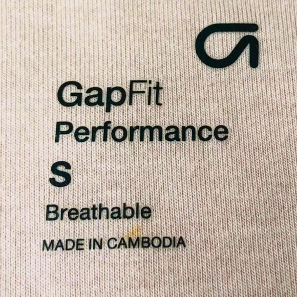 Gap Fit Hoodie Sweatshirt Full Zip Jacket Cotton blend Size S Beige Breathable - Picture 6 of 11